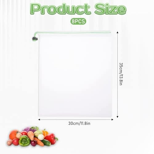 REUSABLE FRUIT VEGETABLE MESH BAGS SET OF 8 Manufacturer code SWC5908151412503