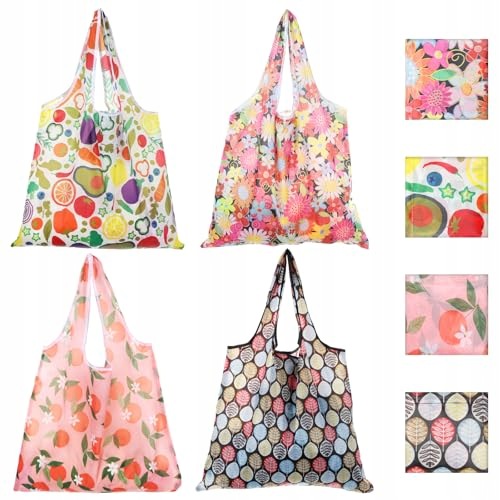 REUSABLE SHOPPING BAGS FOLDING WATERPROOF 45X40 CM 4 PIECES Brand no brand