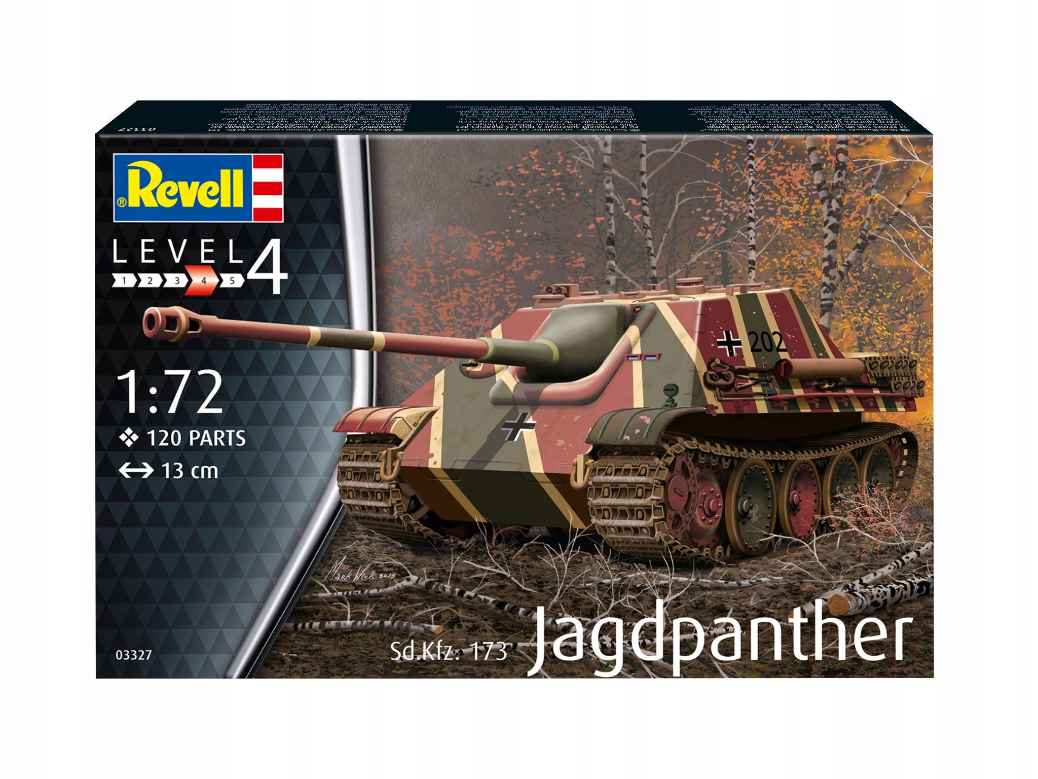 Klijuojamas tanko modelis Revell Jagdpanther Sd.Kfz.173 1:72, 120 d.