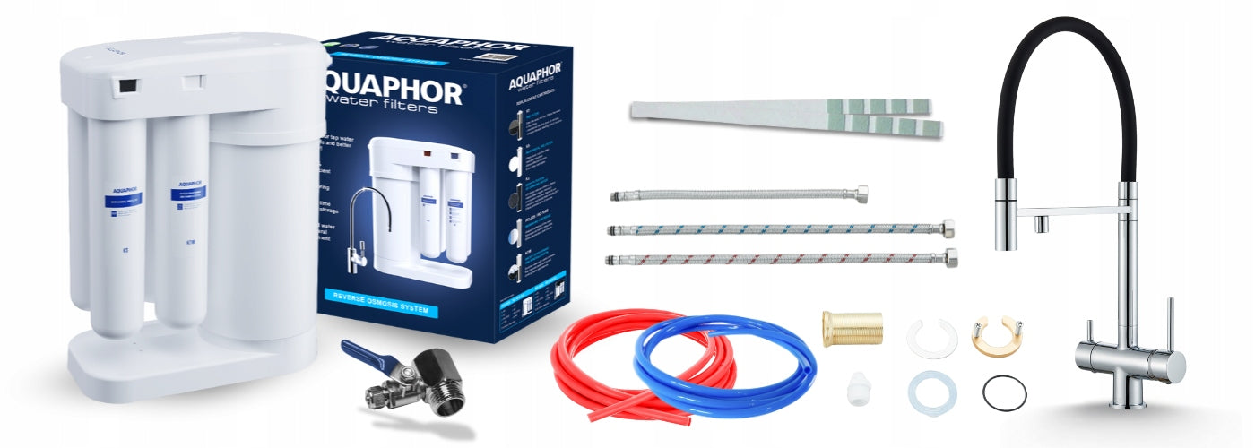 REVERSE OSMOSIS FILTER AQUAPHOR MORION 101S RO THREE WAY KITCHEN FAUCET Packaging status original