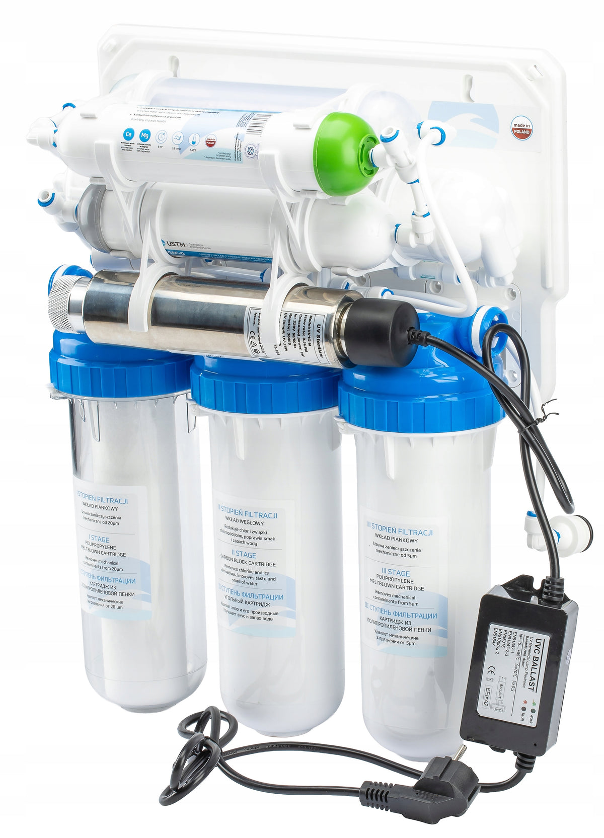 REVERSE OSMOSIS RO8 WFU WITH UV LAMP DRINKING WATER FILTRATION SYSTEM FOR KITCHEN Packaging status original