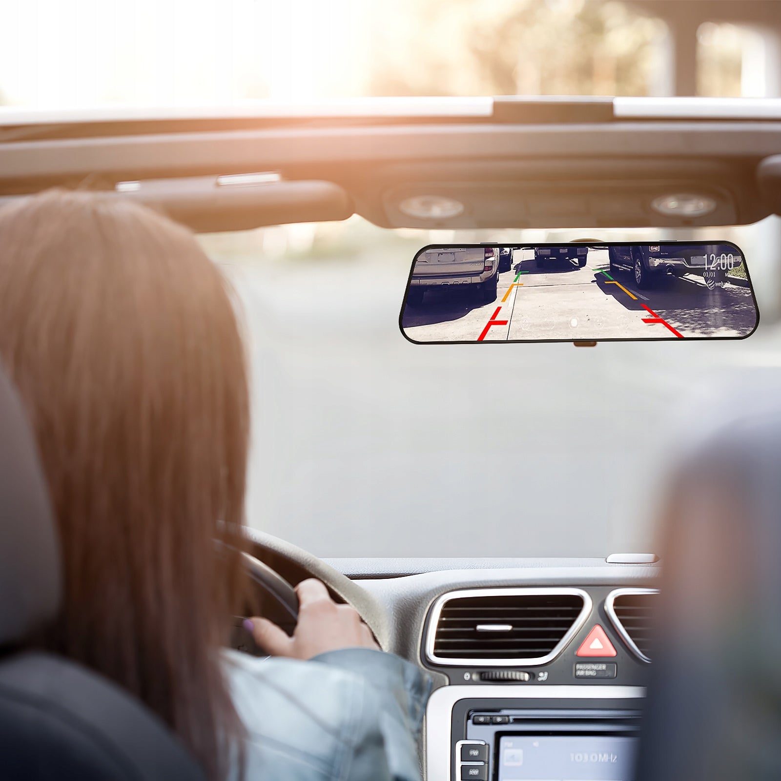 REVERSING CAMERA MIRROR DRIVING RECORDER 10” VIDEO RECORDER 1080P WIFI Brand no brand