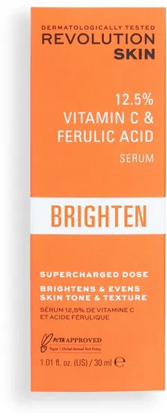 Serumas odai 12,5% vitamino C, ferulo rūgšties ir vitaminų Revolution, 30 ml