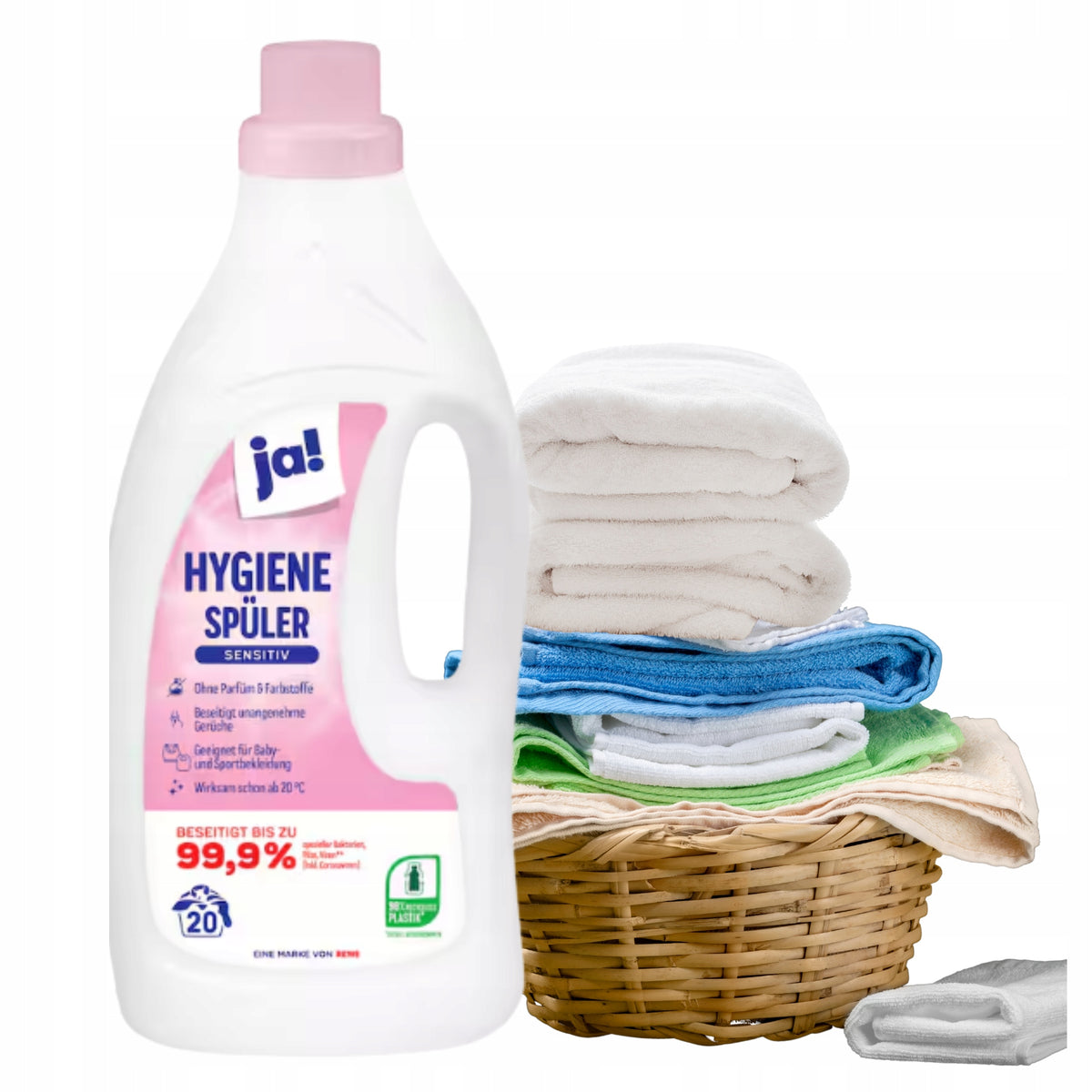 REWE HYGIENIC LIQUID SENSITIV FOR WASHING DISINFECTION OF CLOTHES BACTERIA 1,5L