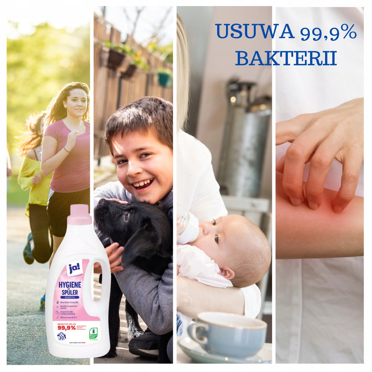 REWE HYGIENIC LIQUID SENSITIV FOR WASHING DISINFECTION OF CLOTHES BACTERIA 3X 1,5L Manufacturer code 9850837