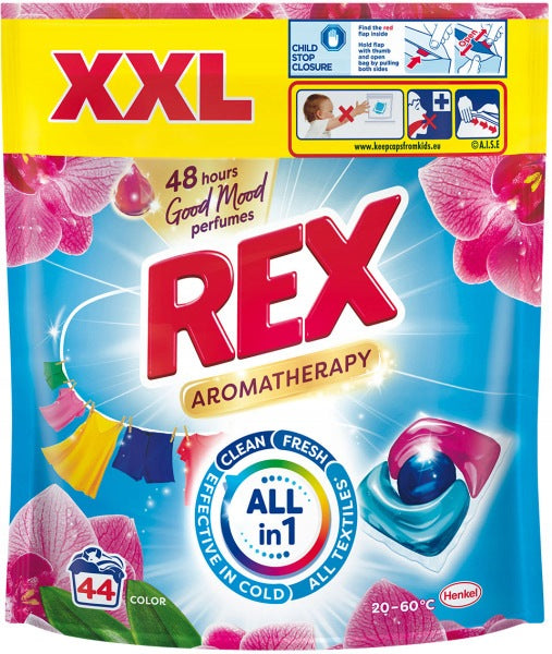 REX prací kapsle Aromatherapy Orchid Color 44 praní, 528g