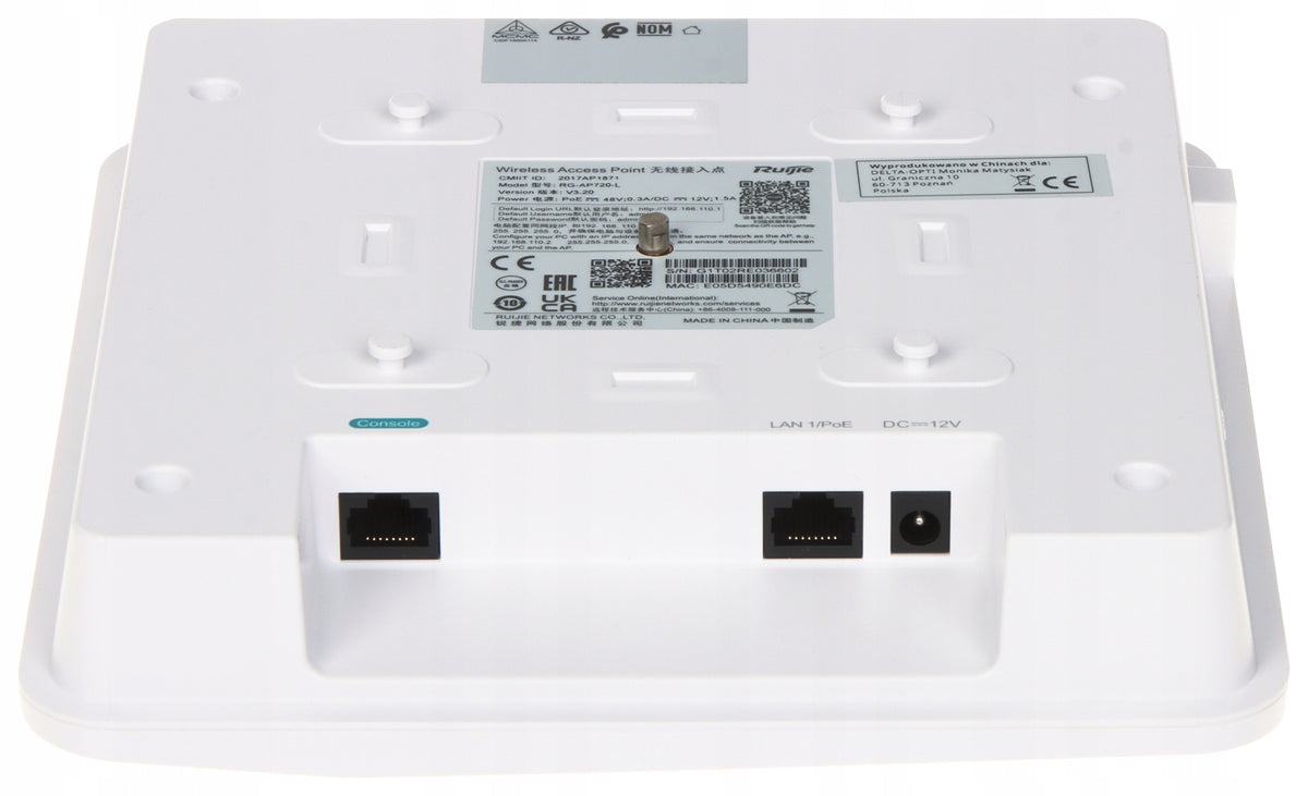 RG-AP720-L Wi-Fi 5, 2.4GHz, 5GHz, 300Mbps + 867Mbps RUIJIE Manufacturer Ruijie