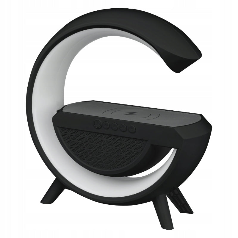 RGB Bluetooth LED Speaker with Induction Charger Black with Battery Brand DPM