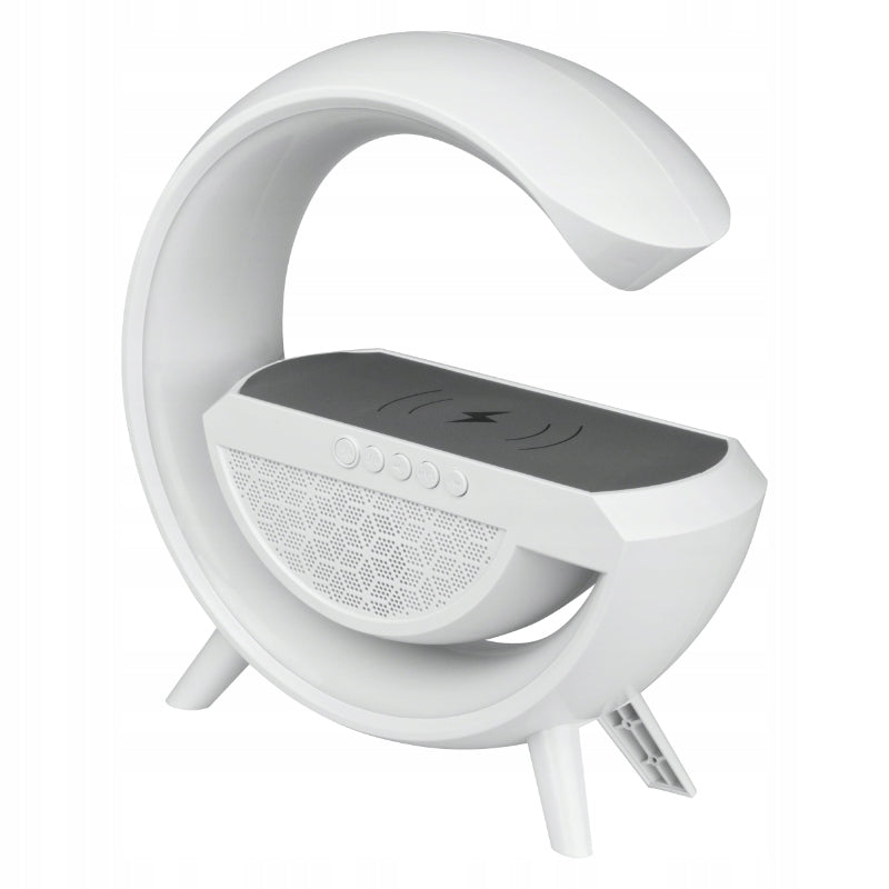 RGB LED Desk Lamp Bluetooth Speaker with Charger Induction White Model other