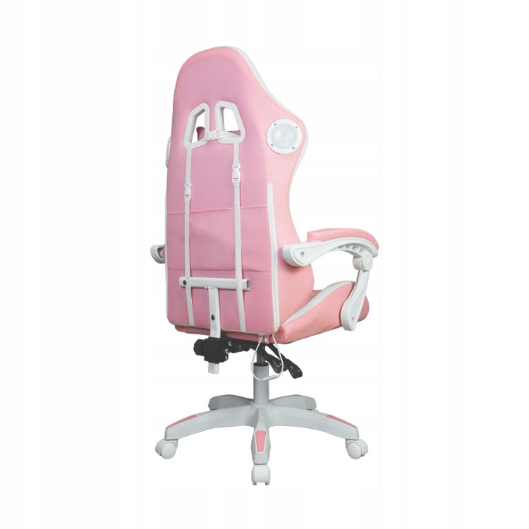 RGB LED Gaming Chair + BT Speakers COBRA WS8151 Pink Furniture width 65 cm