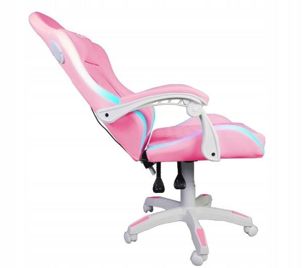 RGB LED Gaming Chair + BT Speakers COBRA WS8151 Pink Model WS8151