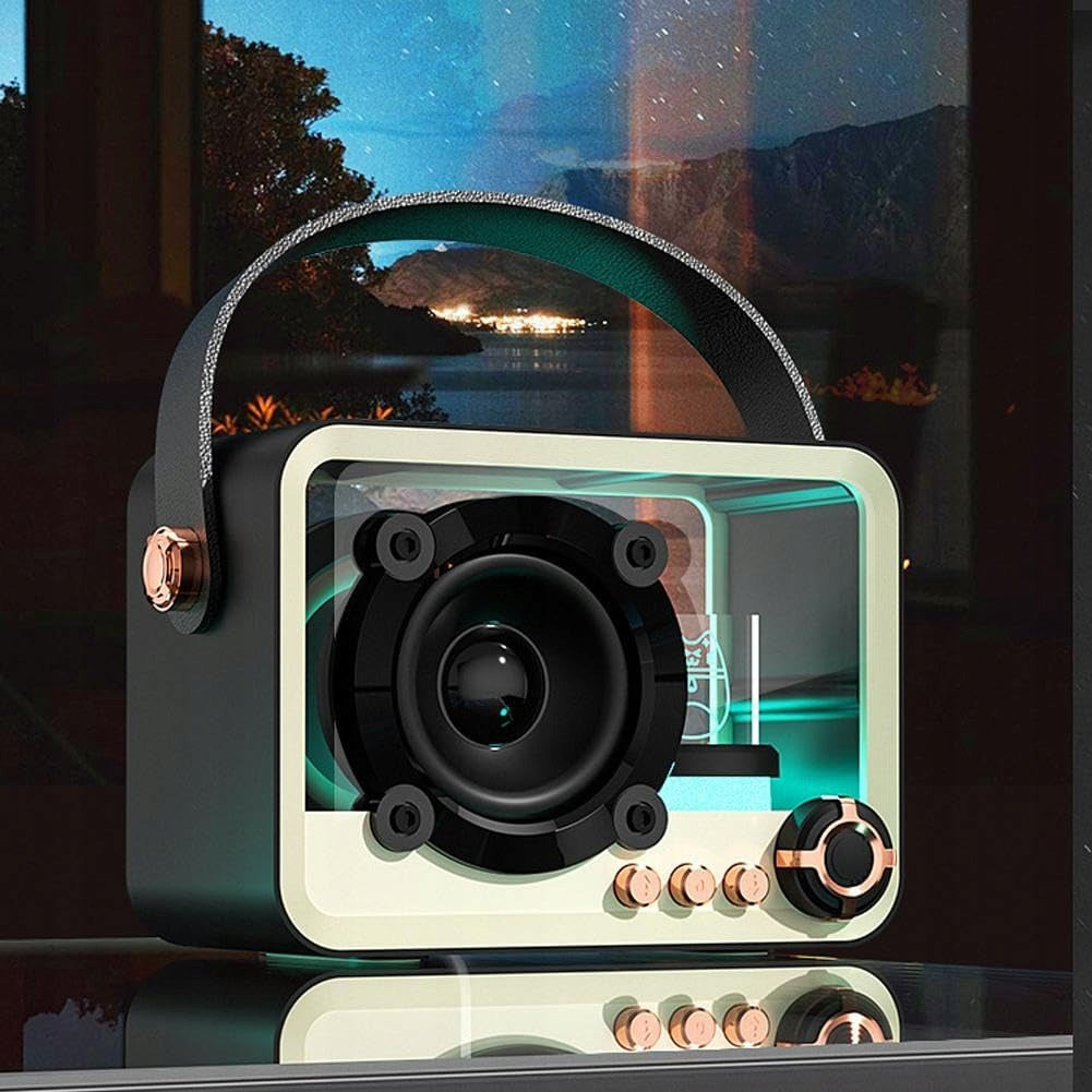 RGB Mini Punk Glass Speaker – Immersive 360° Sound With Dual Control Brand no brand