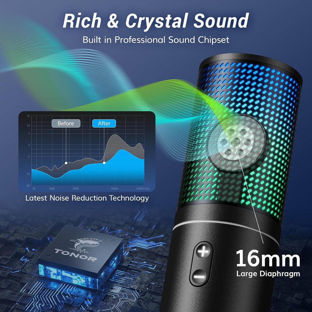 RGB USB CARDIOID GAMING MICROPHONE FOR STREAMS AND PODCASTS Manufacturer code MIKROFON GAMINGOWY RGB USB KARDIOIDALNY