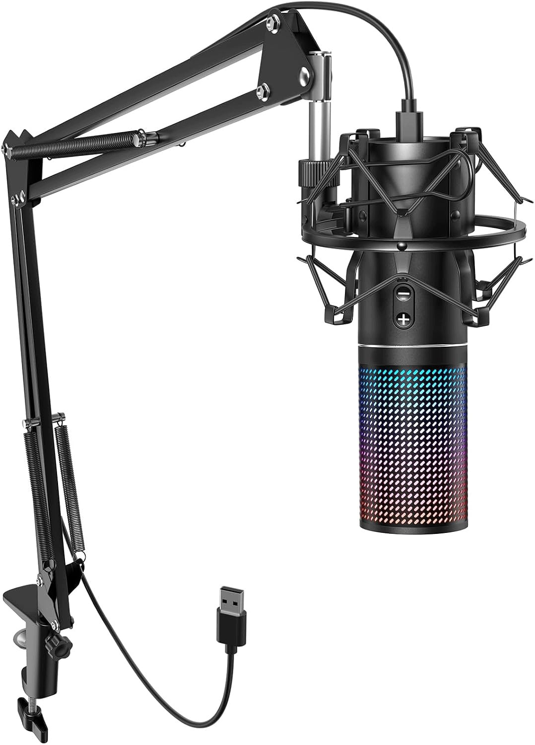 RGB USB CARDIOID GAMING MICROPHONE FOR STREAMS AND PODCASTS