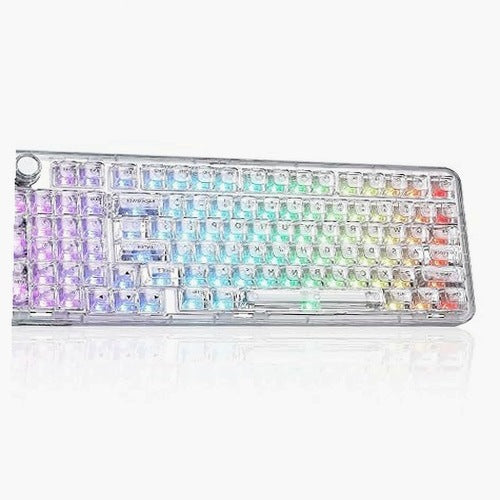 RGB WIRELESS MECHANICAL KEYBOARD FOR GAMERS QMK KNOB Silicone