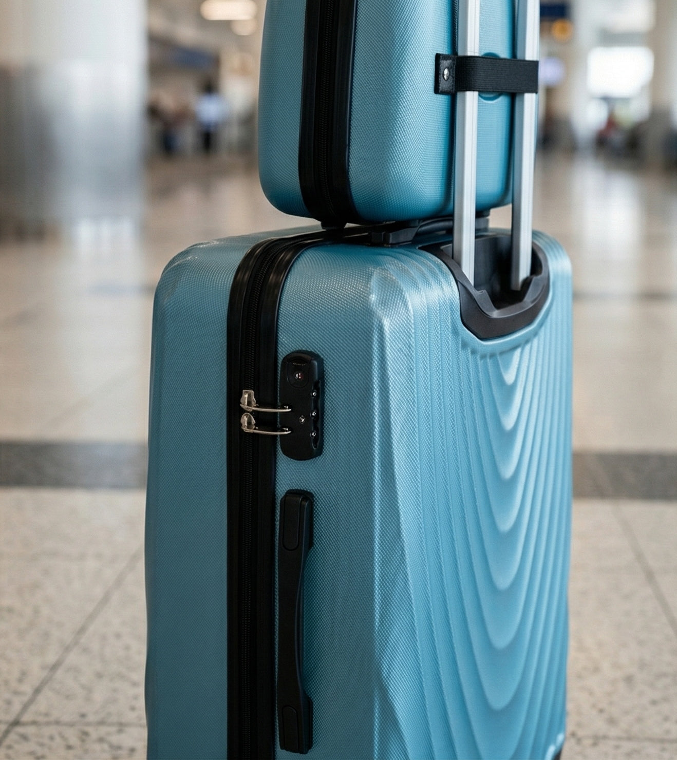 RGL Large Travel Suitcase XXL + Case Set 2in1 ABS 4 Wheels Brand RGL