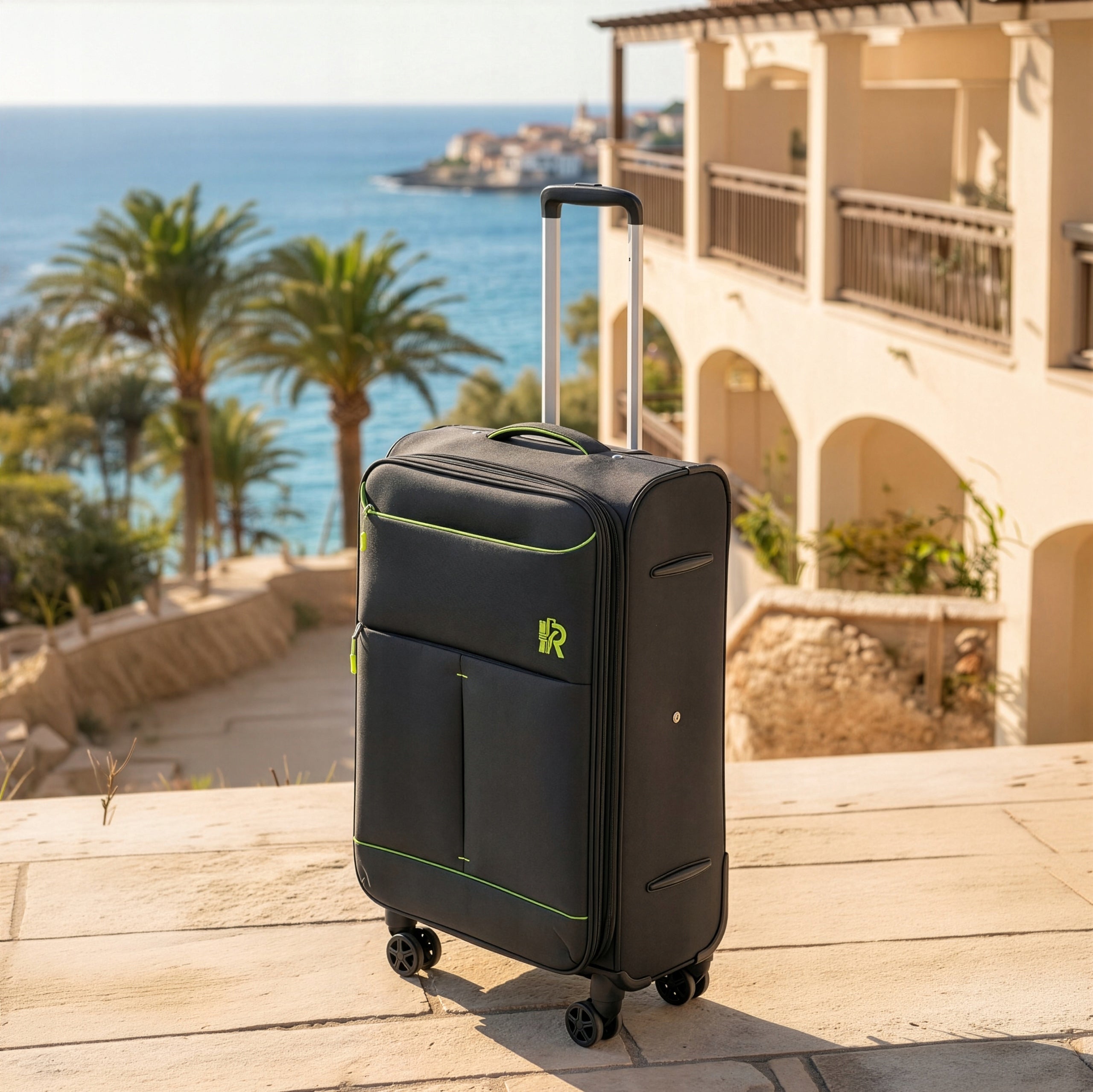 RGL S-040 XL MEDIUM SUITCASE TRAVEL LUGGAGE MATERIAL BAG 4 WHEELS CIPHER Brand RGL