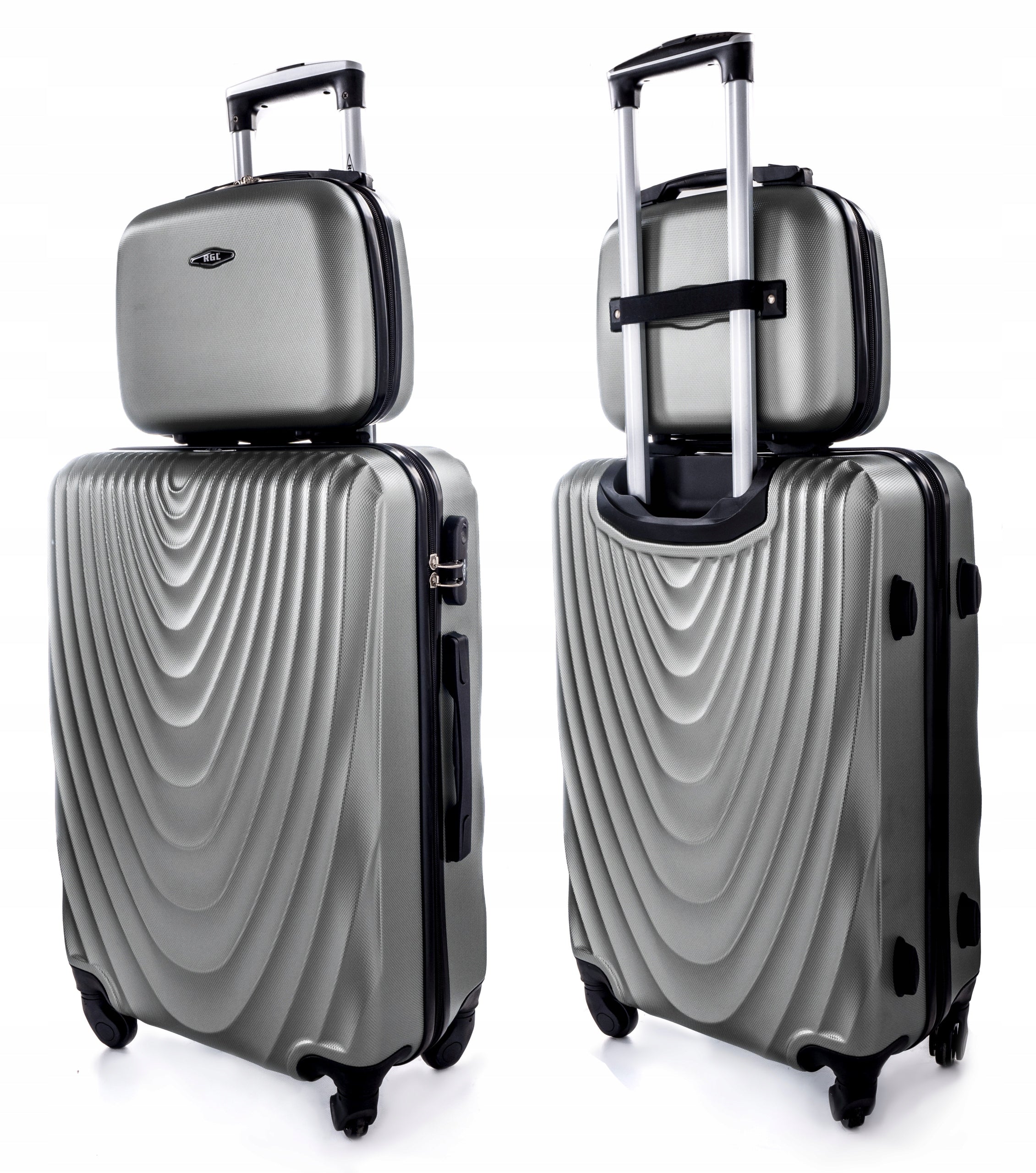 RGL SET 2in1 LARGE SUITCASE XXL TRAVEL + CHEST BAG COSMETIC BAG Brand RGL