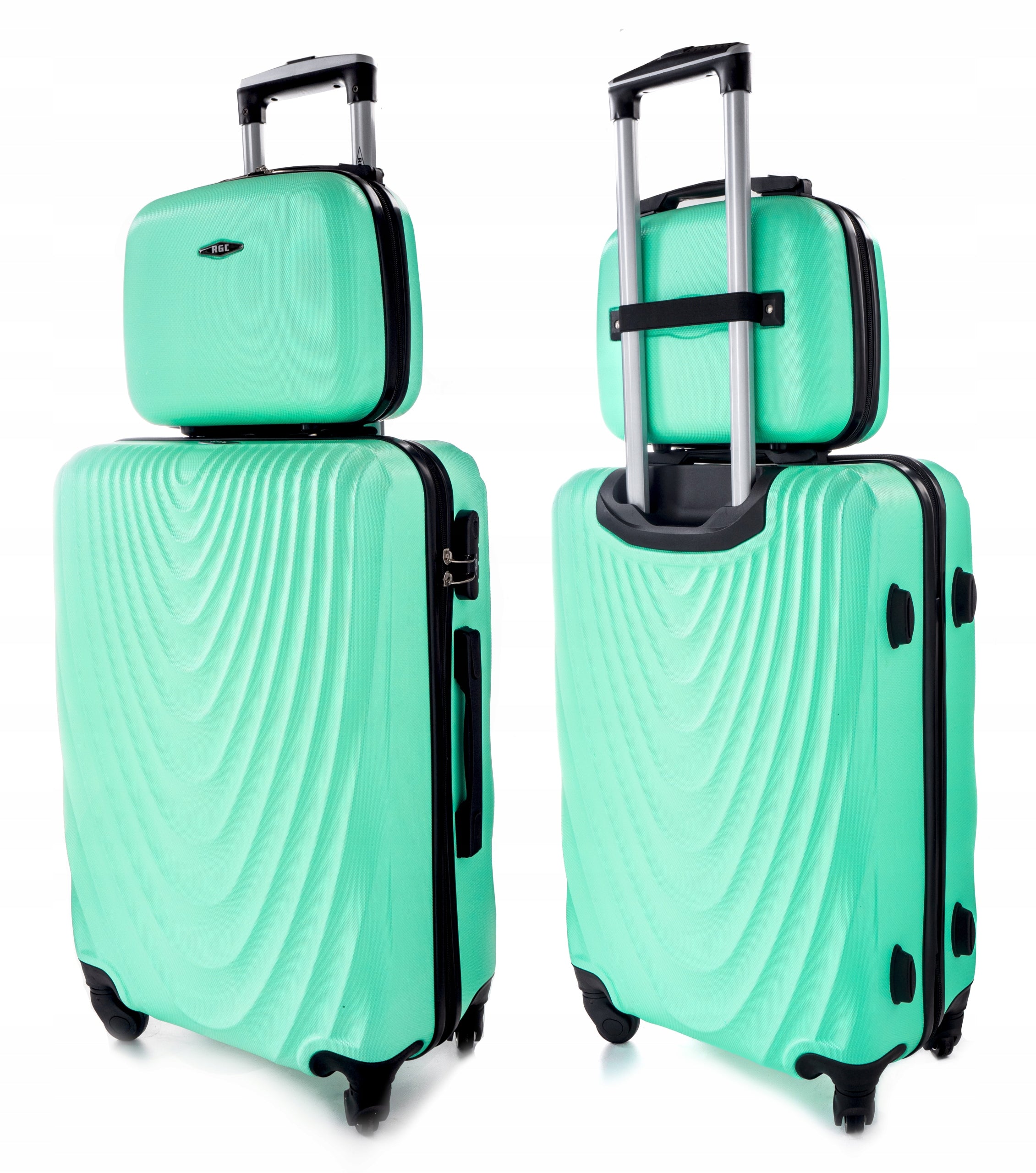 RGL SET 2in1 LARGE SUITCASE XXL TRAVEL + CHEST BAG COSMETIC BAG Height 75 cm