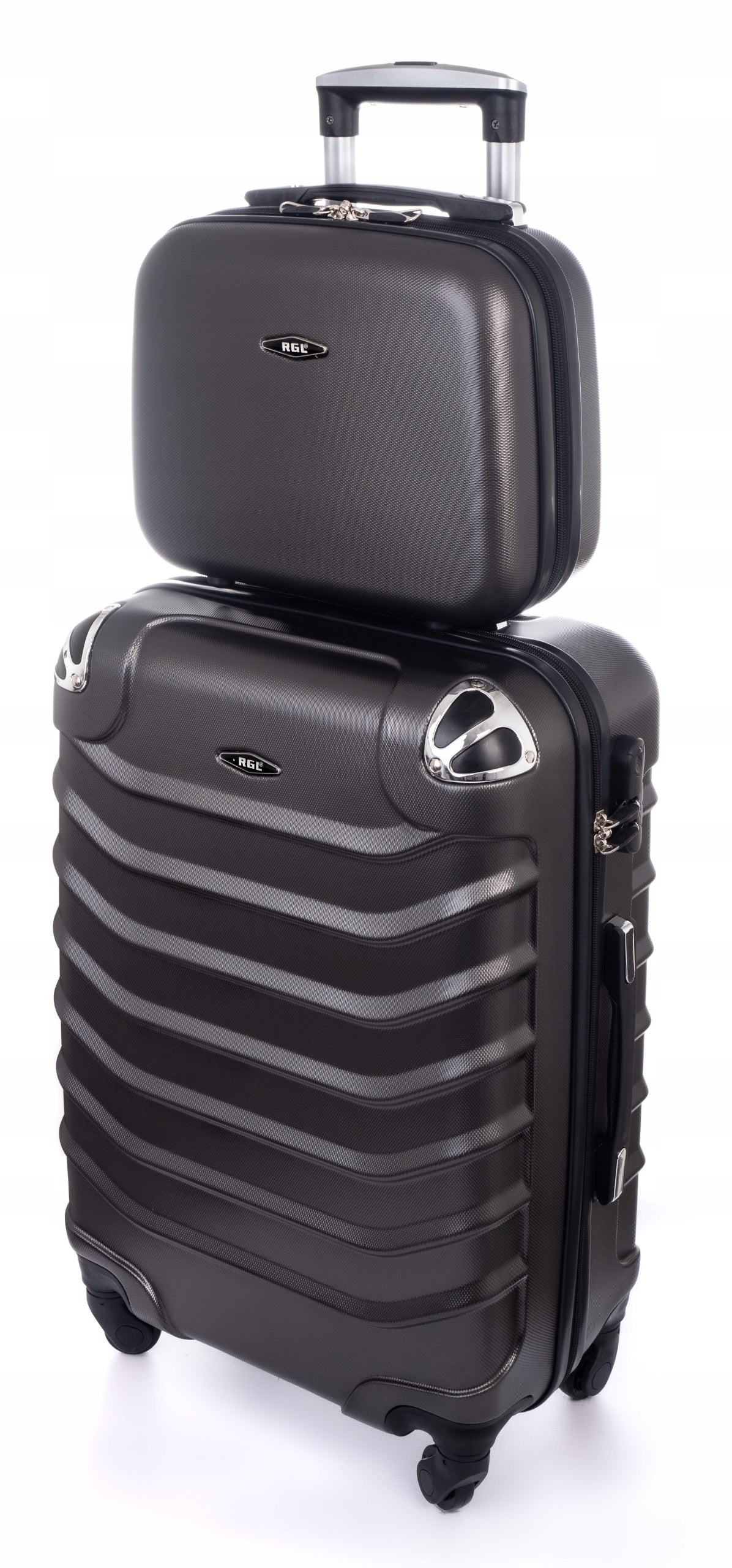 RGL Set of 2in1 Small Cabin Suitcase L + CHEST COSMETIC BAG LUGGAGE Height 55 cm