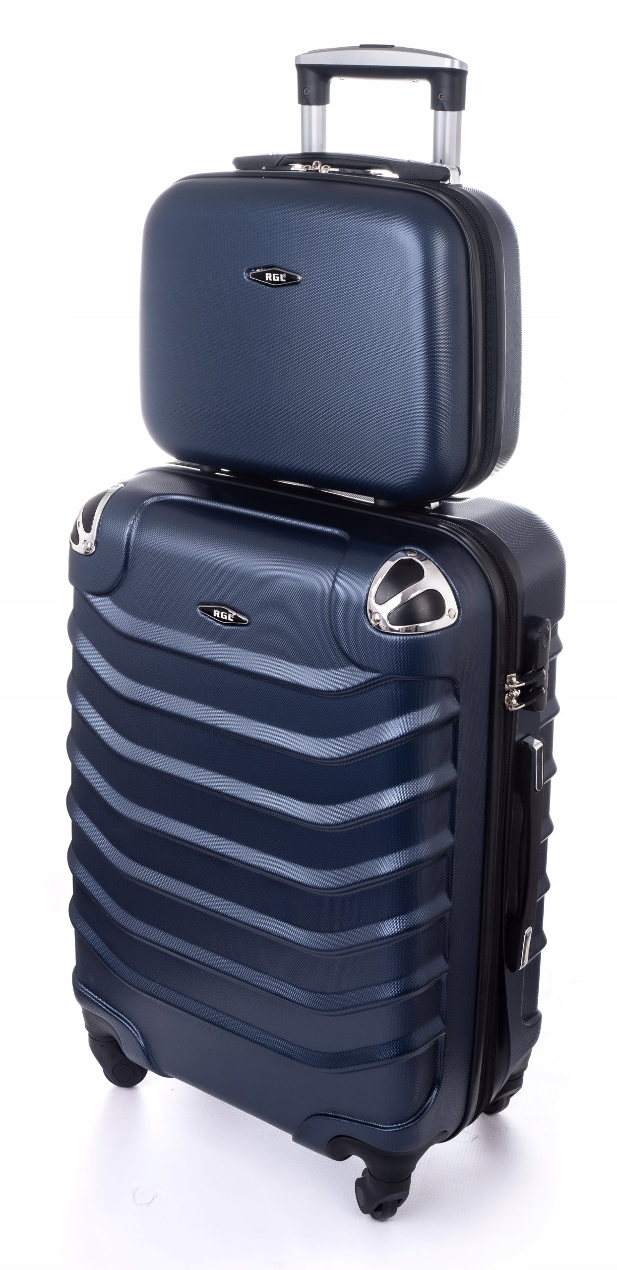 RGL Set of 2in1 Small Cabin Suitcase L + CHEST COSMETIC BAG LUGGAGE Manufacturer code 730 L Mała walizka + kuferek