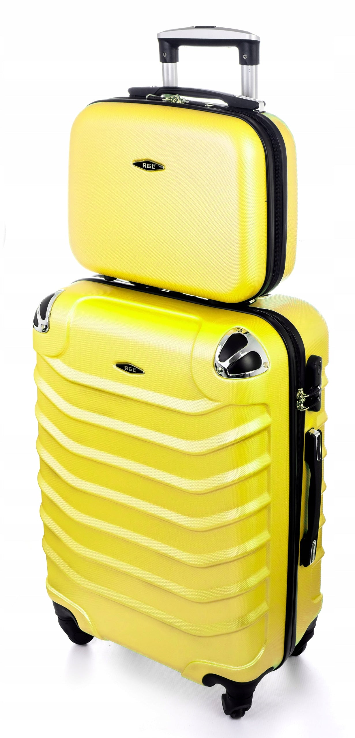 RGL Set of 2in1 Small Cabin Suitcase L + CHEST COSMETIC BAG LUGGAGE Model 730 L