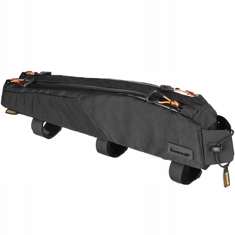 RHINOWALK BICYCLE FRAME BAG LIGHTWEIGHT WATERPROOF POUCH 2,1L LONG FIN Manufacturer code TORBA NA RAMĘ ROWEROWĄ DO GRAVEL MTB SZOSA BK