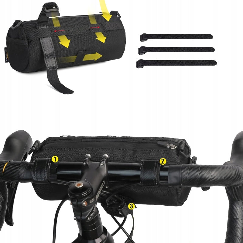 RHINOWALK BICYCLE HANDLEBAR POUCH BICYCLE BAG WITH BELT ROOMY 2L Capacity 2 l