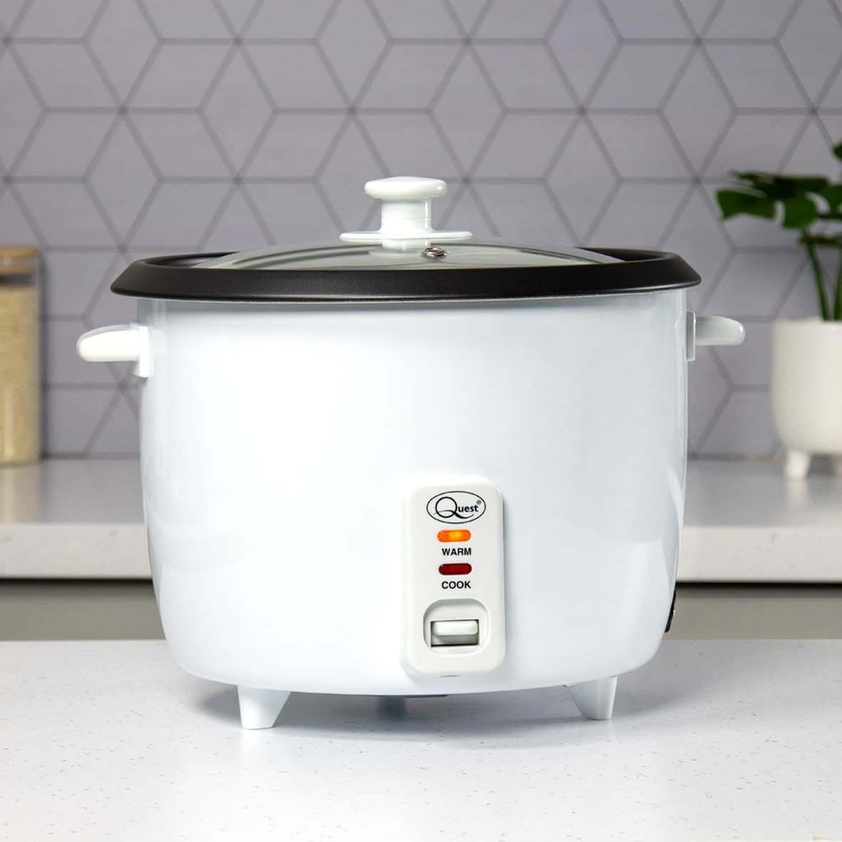 RICE COOKER 2,5 L 900 W WITH GLASS COVER 2,9 KG IDEAL FOR WHOLE PORTIONS Brand DiGiQuest
