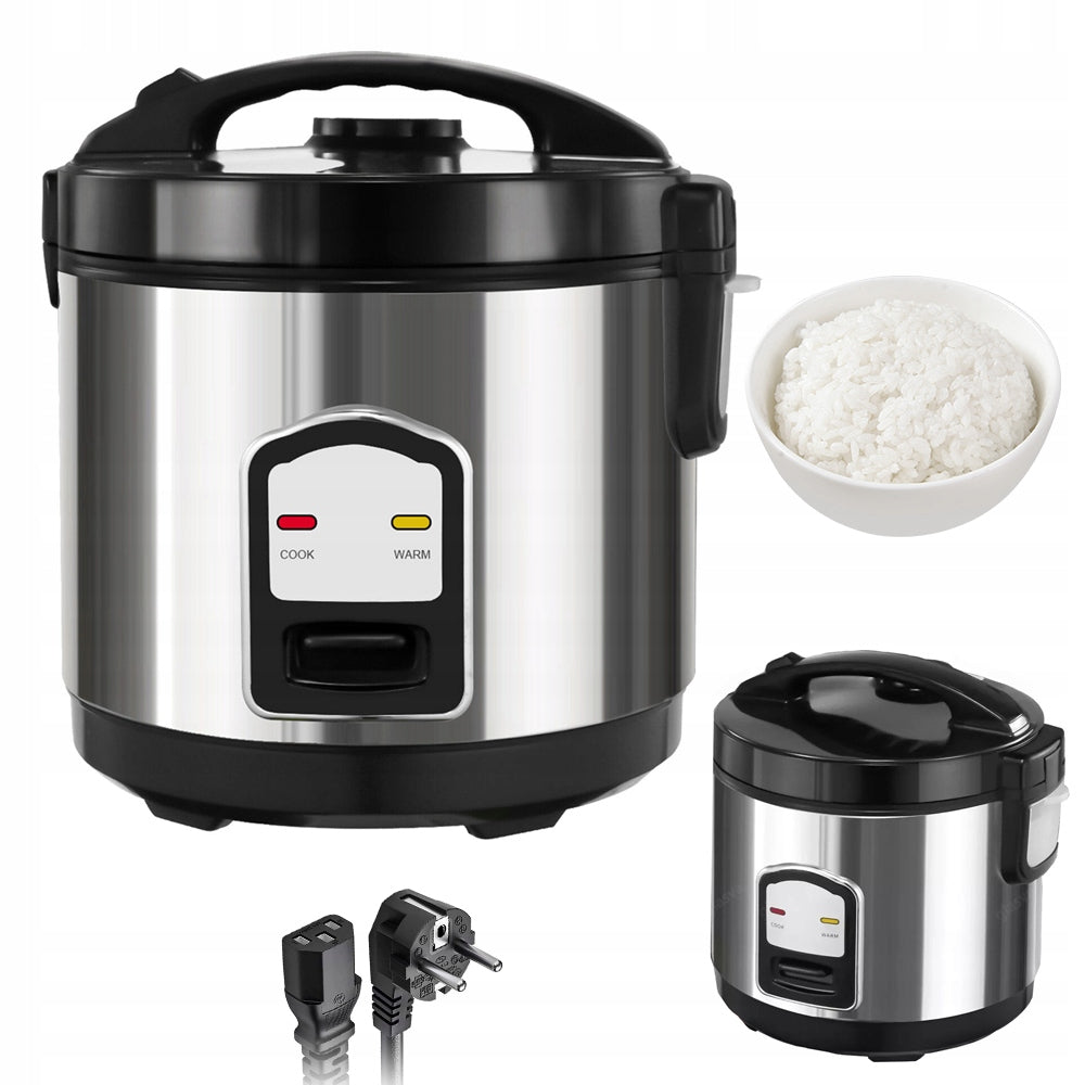 RICE COOKER 2 LITERS AUTOMATIC SHUT-OFF BLACK WITH MEASURING CUP AND SPOON