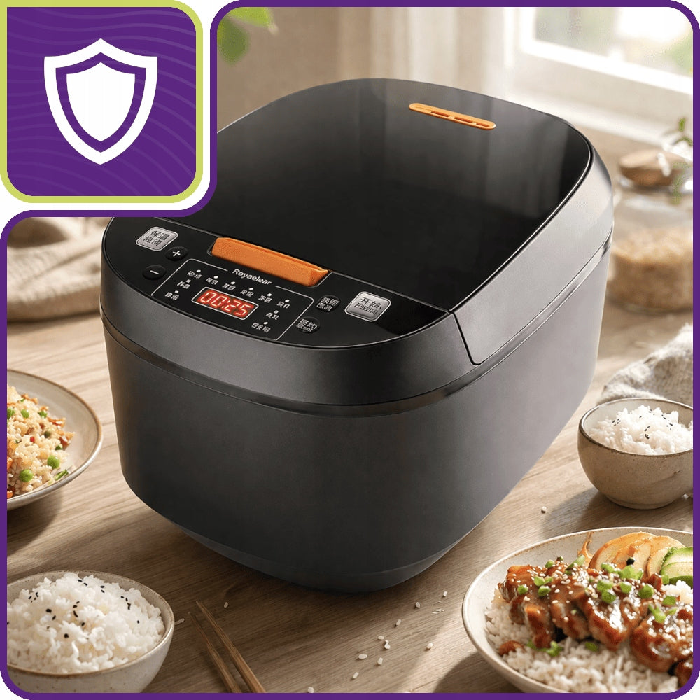 RICE COOKING POT PRESSURE COOKER DEVICE Multicooker rice cooker black Packaging status original