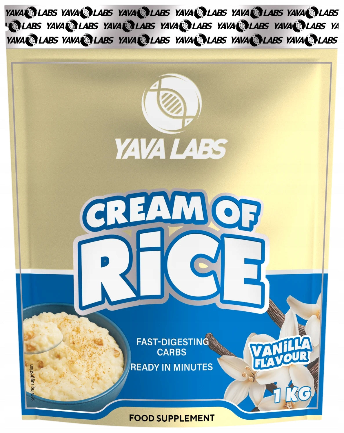 RICE GRUEL 1 KG CREAM OF RICE YAVA LABS VANILLA LIGHT FOR ATHLETES Packaging status original