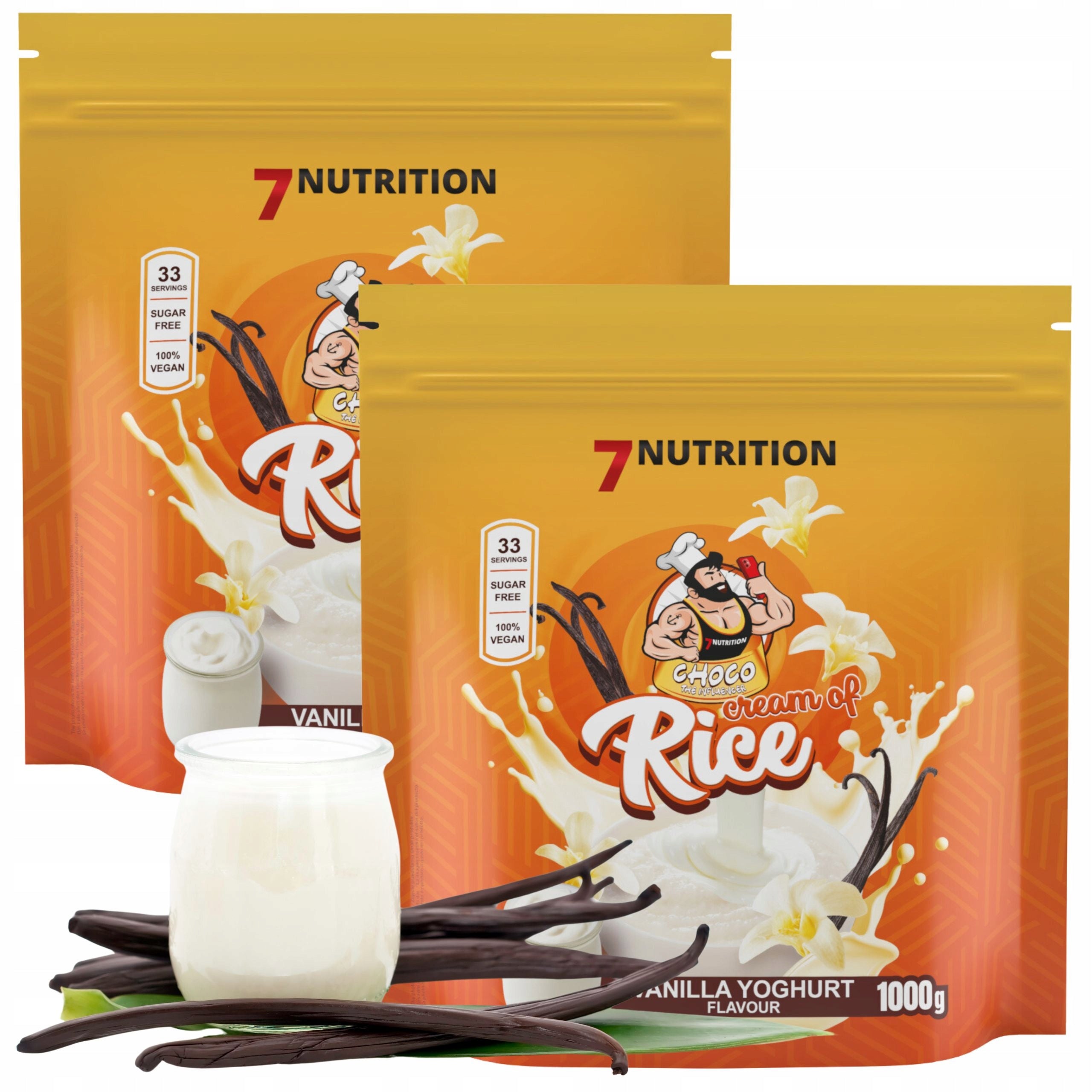 RICE GRUEL 7NUTRITION Sugar free Healthy Meal Yogurt Vanilla 2x 1kg