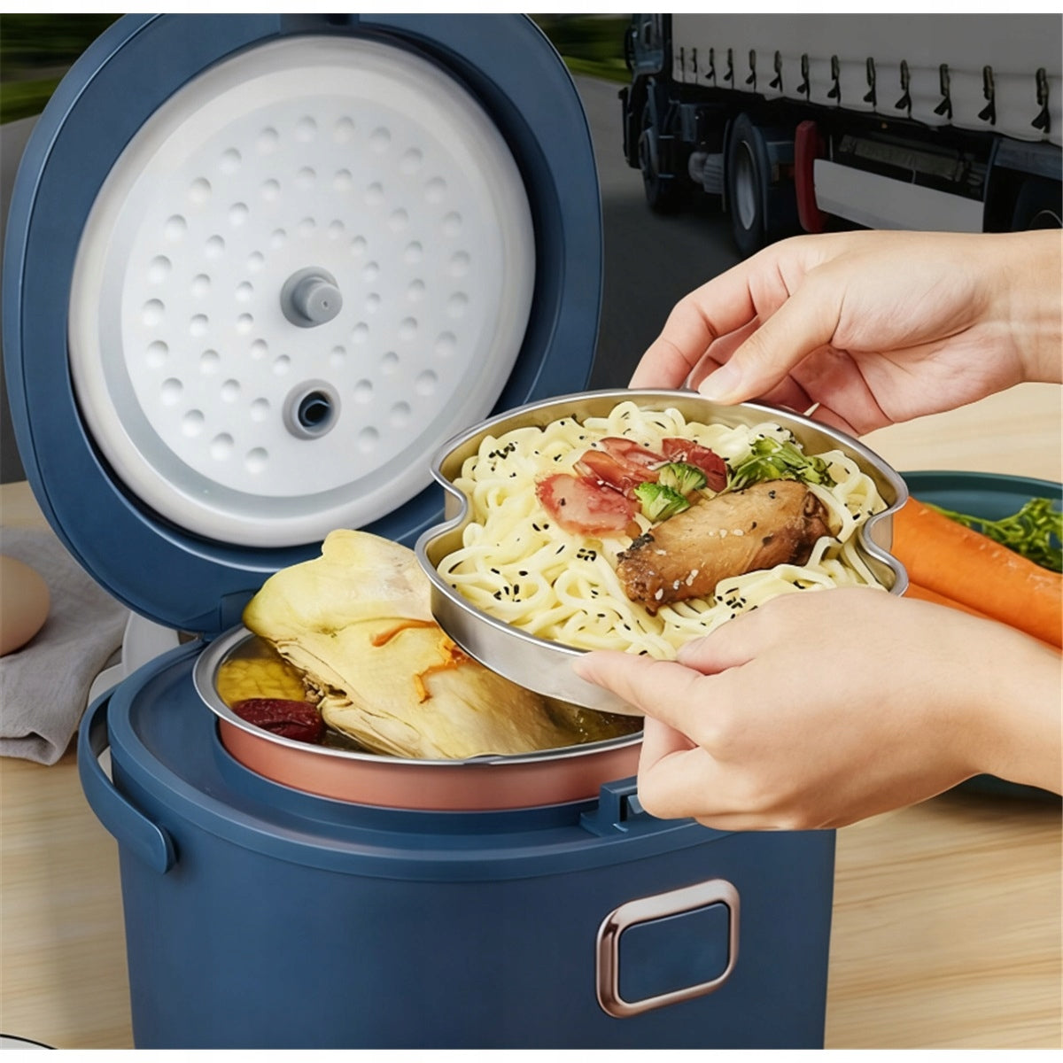 RICE MAKER MULTICOOKER car 2l 200W 12V 24V CAMPING TIR BUS Brand no brand