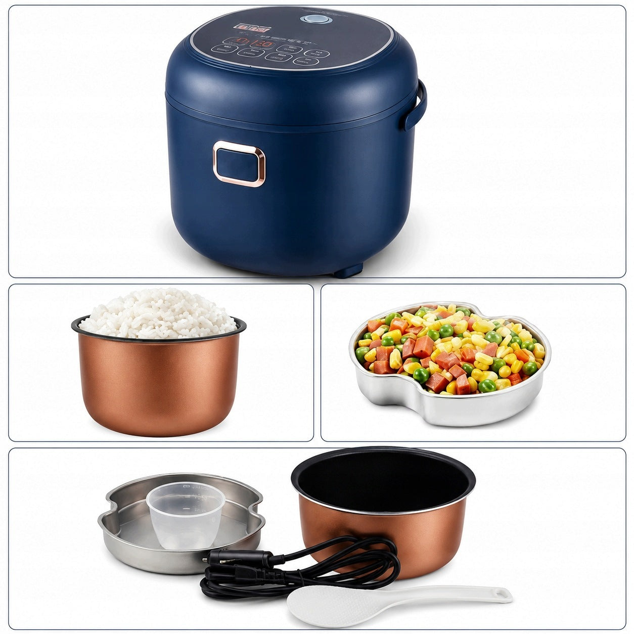 RICE MAKER MULTICOOKER car 2l 200W 12V 24V CAMPING TIR BUS Brand sennifar