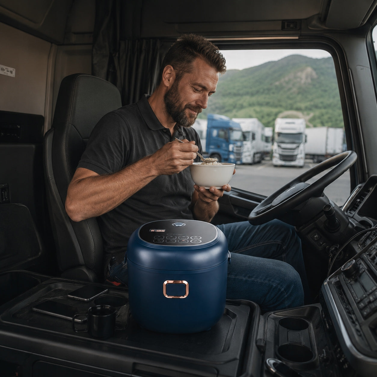 RICE MAKER MULTICOOKER car 2l 200W 12V 24V CAMPING TIR BUS Packaging status original