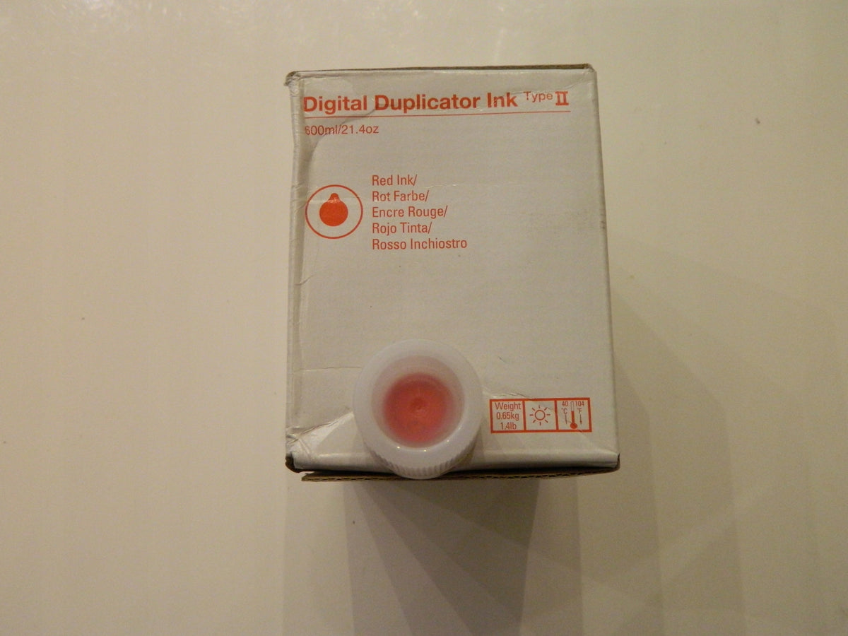 RICOH TYPE II DIGITAL DUPLICATOR INK RED Manufacturer Ricoh