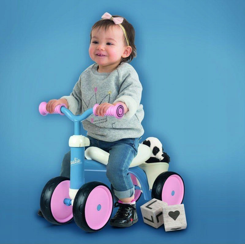 RIDER ROOKIE RIDE-ON FOUR-WHEELED BIKE 12M+ PINK SMOBY 12M+ Color white blue pink