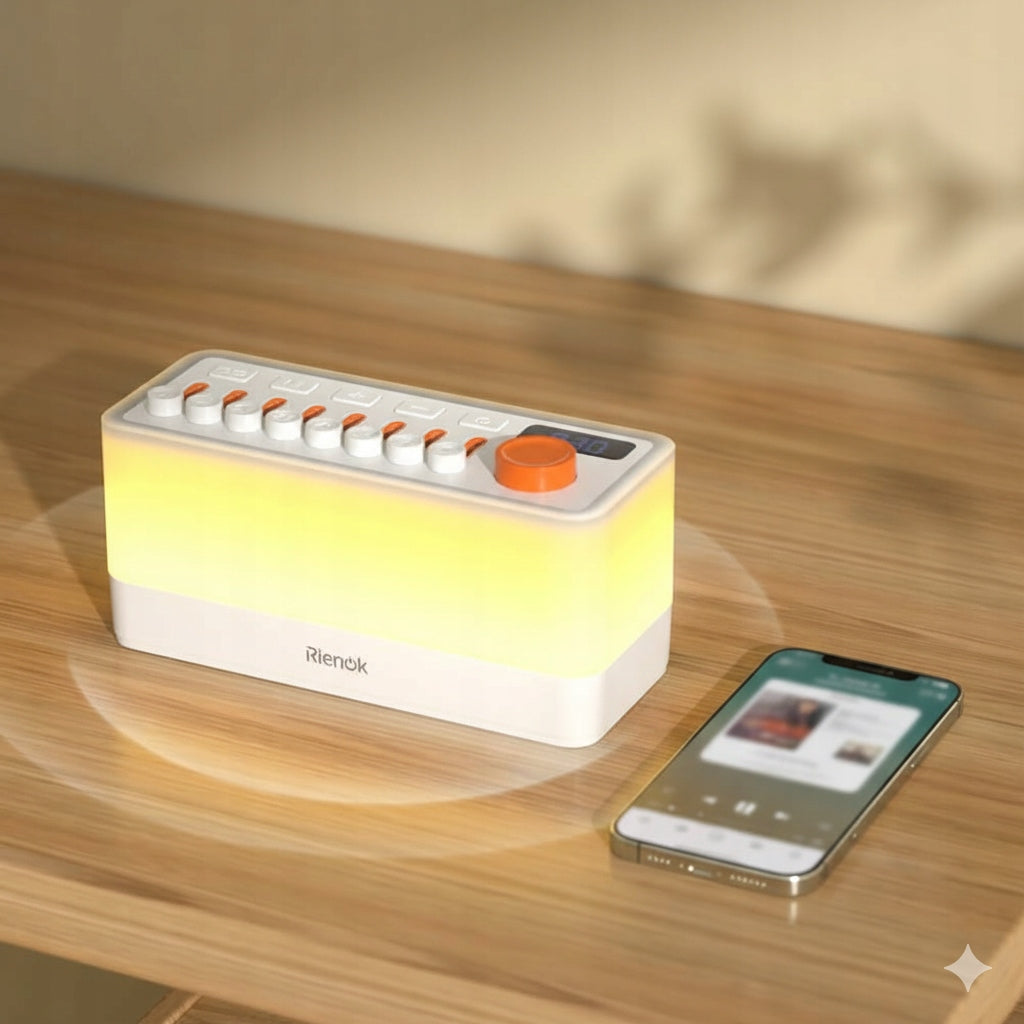 RIENOK S10 night light Bluetooth 11 colors 8 sounds timer 180 min white Packaging status original