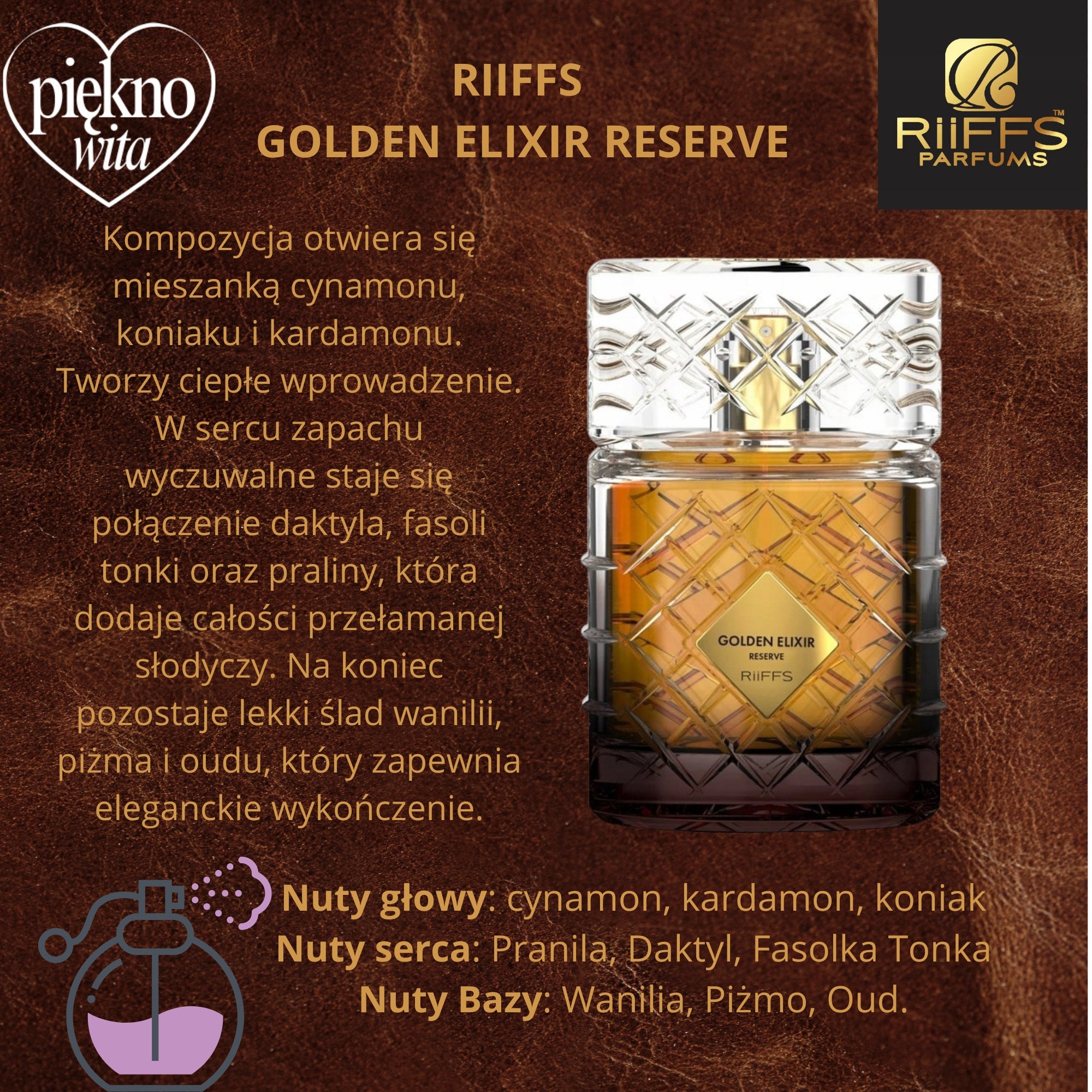 RIIFFS GOLDEN ELIXIR RESERVE 100 ML ARABIC Manufacturer code 6297001574058