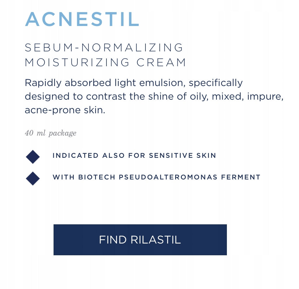 Drėkinamasis veido kremas Rilastil Acnestil Matt, 40 ml