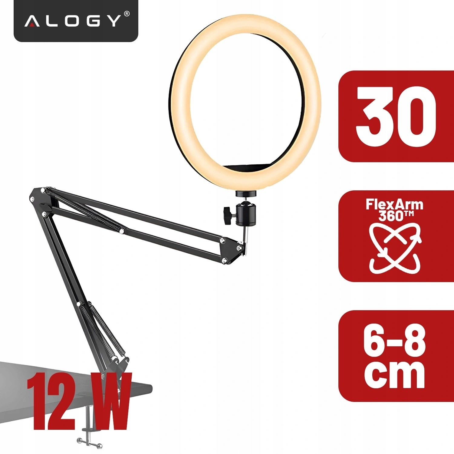 RING LED LAMP ALOGY DESK RING SELFIE PHOTO MAKEUP Brand Alogy