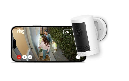 RING Outdoor Cam Plus Battery 2K WiFi Security Camera - White Manufacturer code RING Outdoor Cam Plus Battery