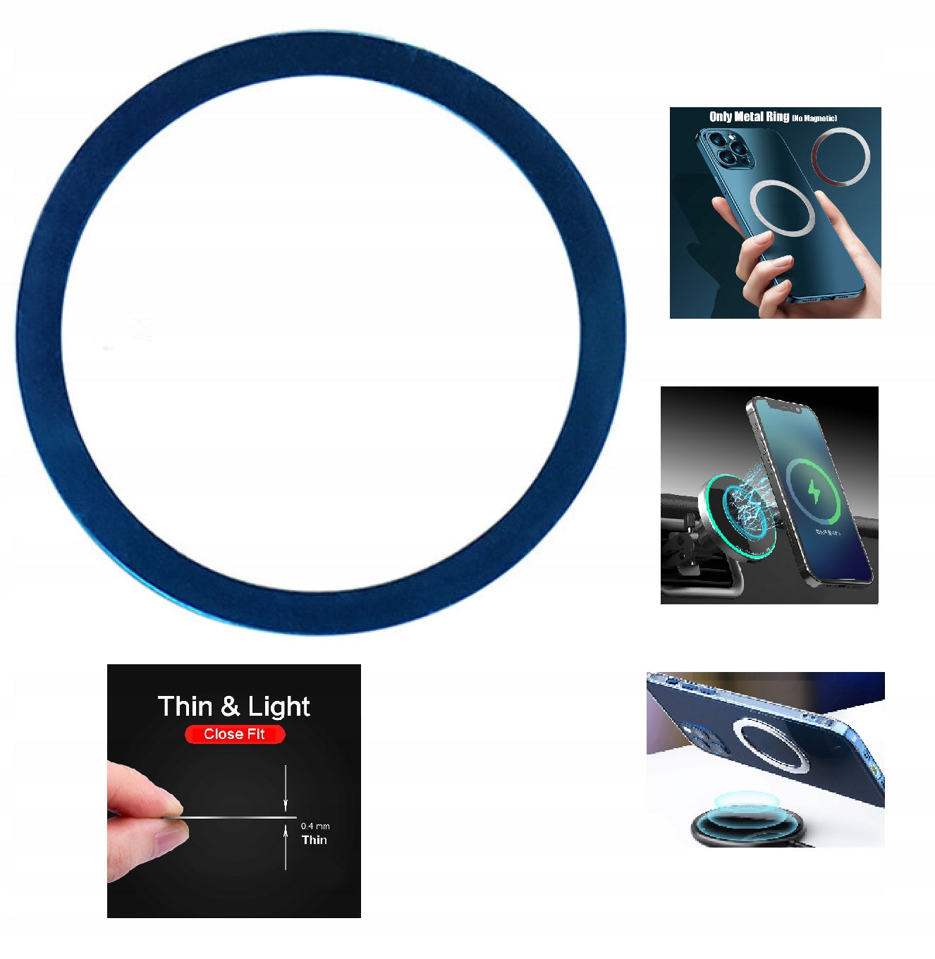 ESR HaloLock Ring, Schwarz / Silber 