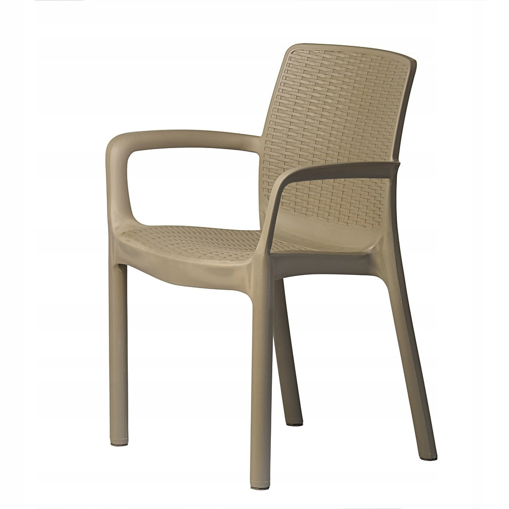 RIVIERA GARDEN FURNITURE SET - GARDEN CHAIR X4 + GARDEN TABLE 82X82 Main material synthetic material