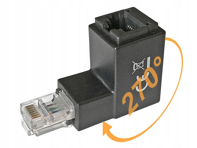 RJ45 Angle Adapter 270st Plug-Socket Cat.6 UTP DELOCK