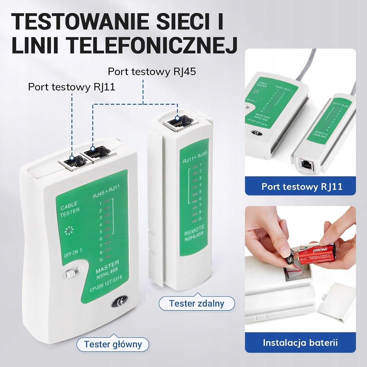 RJ45 CLAMPING TOOL KIT FOR CAT5 CAT6 CAT7 WITH CABLE TESTER Brand Uniwersal