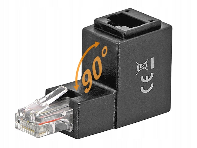 RJ45 adapter angle 90st plug-socket cat.6 UTP DELOCK