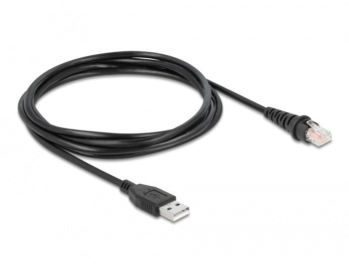RJ50 10-pin code scanner cable–USB 2.0 Type-A 1,5 m Delock 90598 Packaging status original