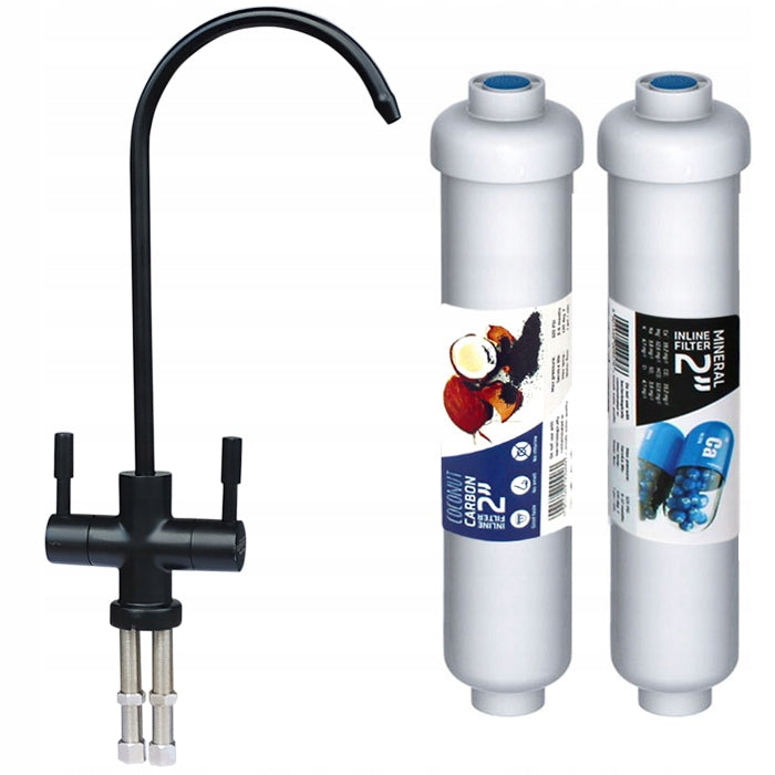 RO6S7538F2C-FX02-BKM - RO6 with mineralizer and beautiful black tap Manufacturer code RO6S7538F2C-FX02-BKM